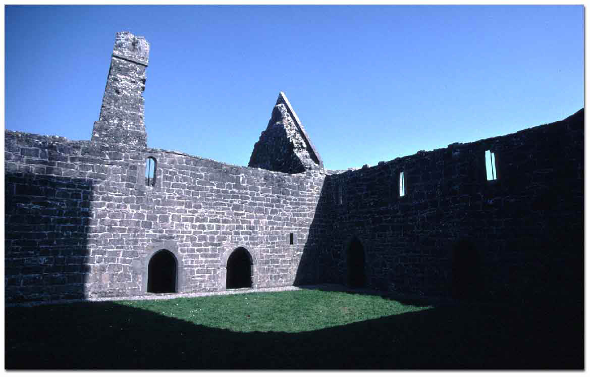 Courtyard at Rosserk friary, Co. Mayo, Ireland