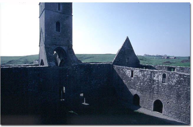 Overview of Rosserk friary, Co. Mayo, Ireland.