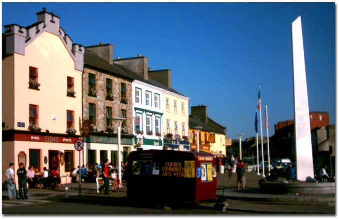Clifden, Co. Galway bathed in Autumn sunshine