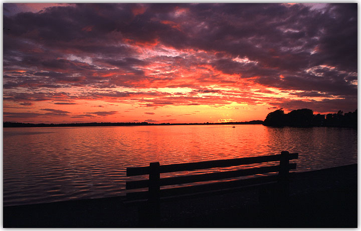 Light dancing on water - sunset in Galway